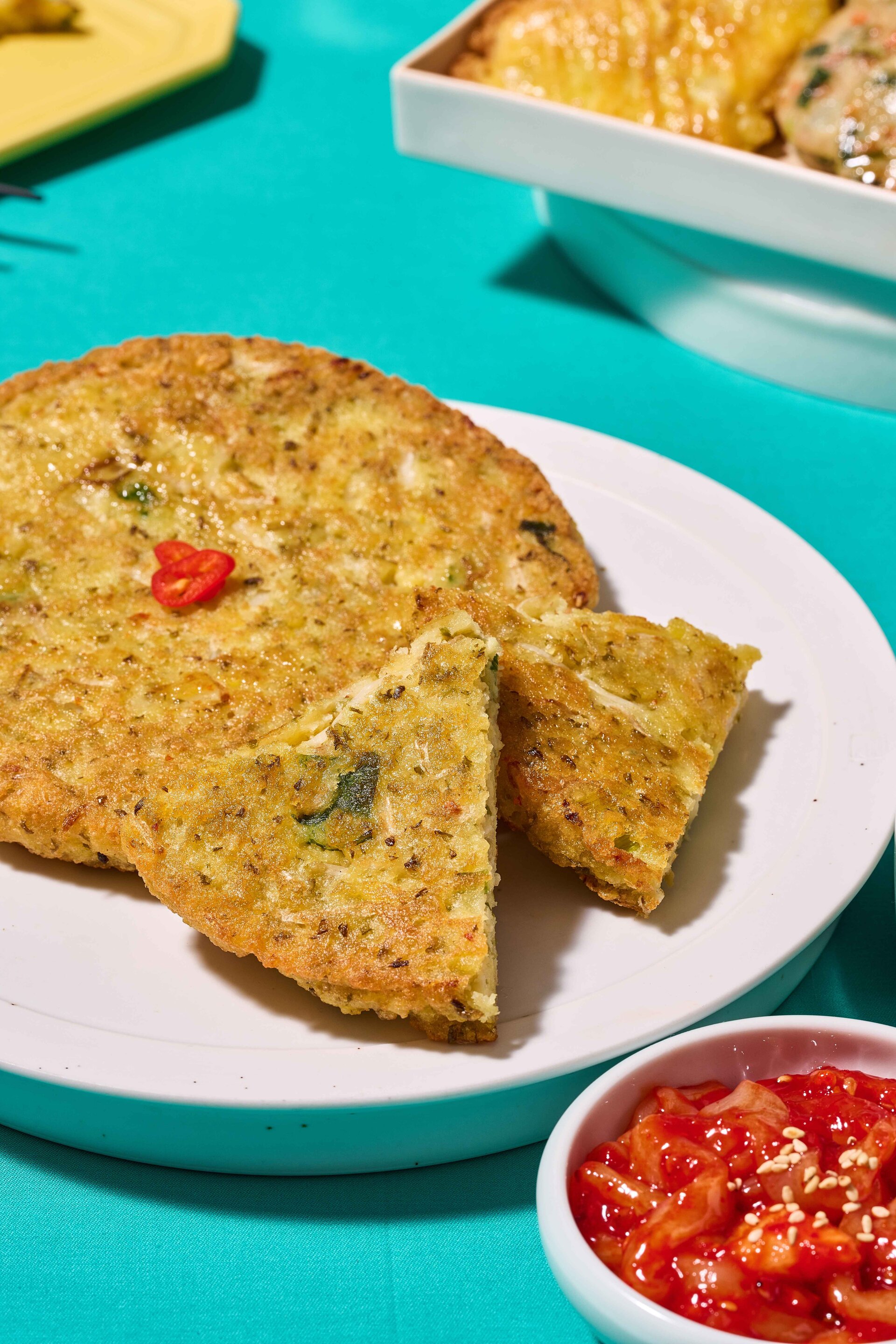 Bindae-tteok (panqueca of feijão)